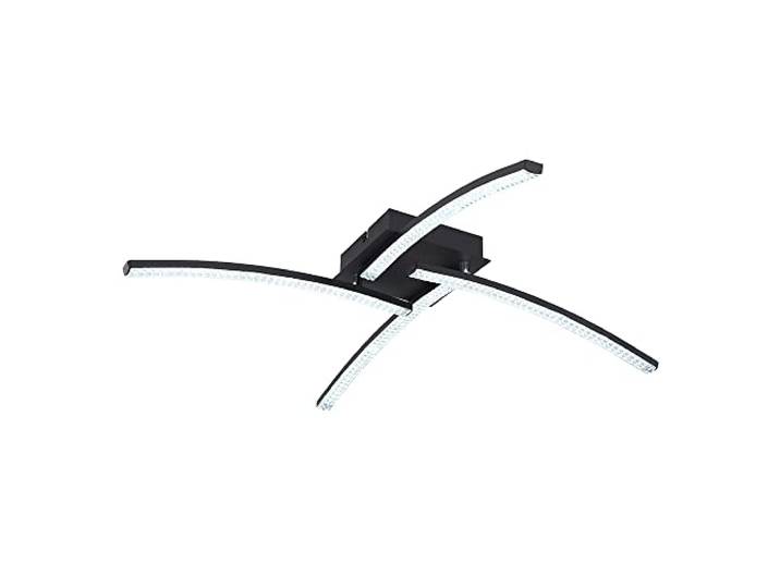 LED Deckenleuchte 1x LED á 24W inkl. klar CCT Acryl Acrylkristalle schwarz matt