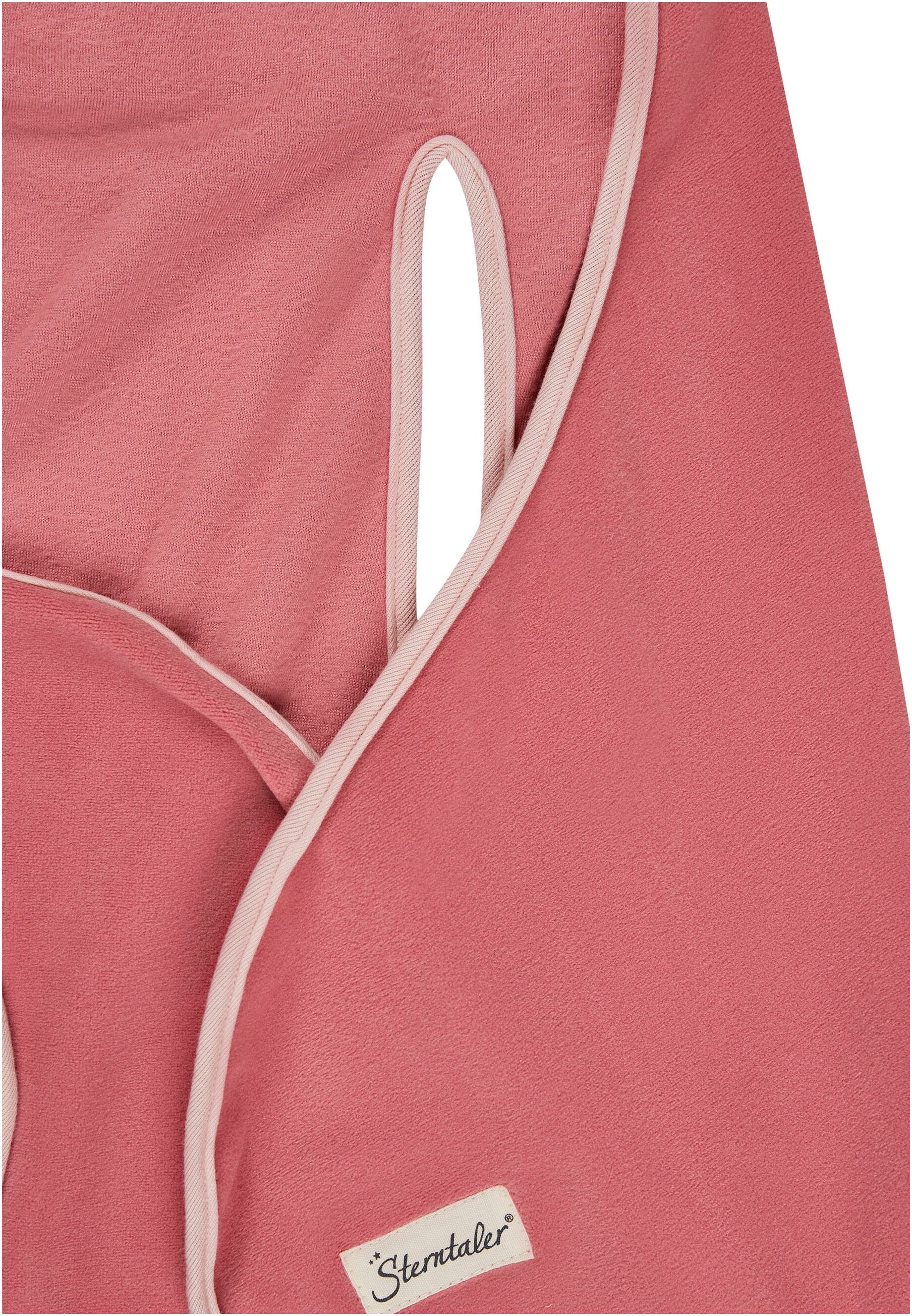 Einschlagdecke STERNTALER "Hase Hanni", rosa (perlrosa), B:80cm L:90cm, Polyester, Wohndecken