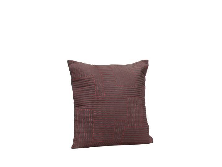 Hübsch Coussin Floy Marron/Rouge