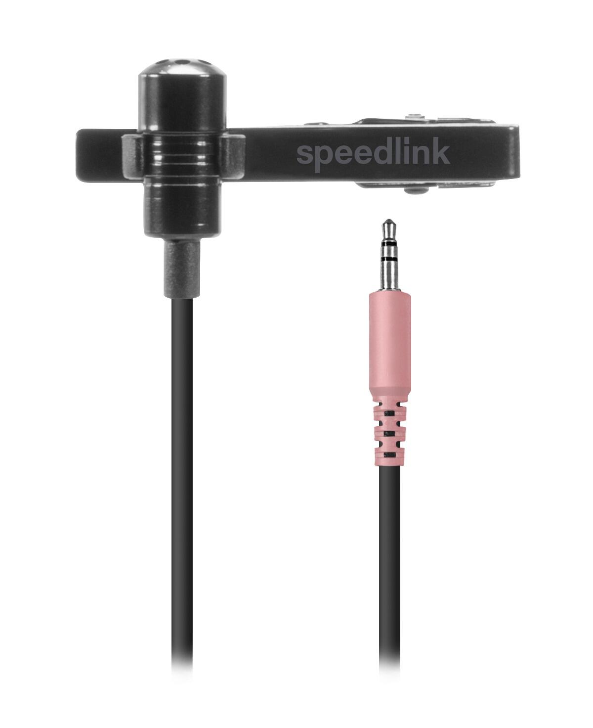Speedlink SPES Clip-On Mikrofon, schwarz SL-800006-BK