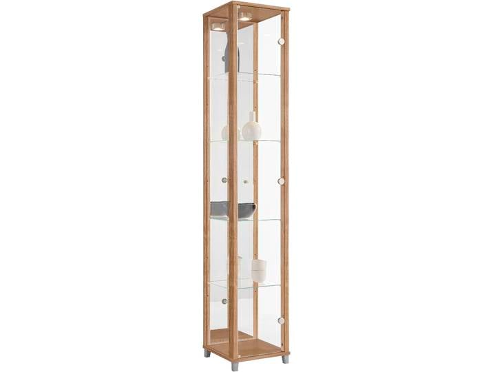 Vitrine FIF MÖBEL OPTIMA , braun (nocefarben), Holzwerkstoff, Sicherheitsglas ESG, Schränke, Vitrine, Standvitrine/Glasvitrine 1x Glastür,perfekt für Sammler,Sammlervitrine