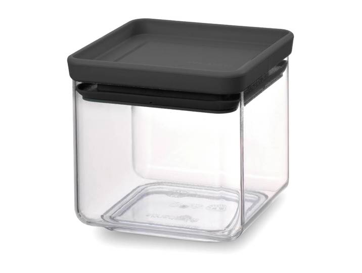 Brabantia TASTY+ vierkante opbergpot 0,7 L Donkergrijs