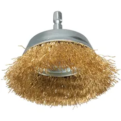 Makita Topfbürste - 1/4 Zoll-Sechskant - gewellt - verzinkt - D-73623