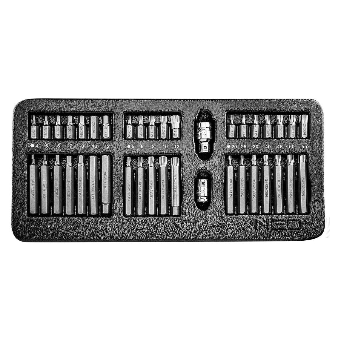 Neo Tools Screwdriver bits in a set of 30-75 mm 40 pcs. (84-236) (84-236)