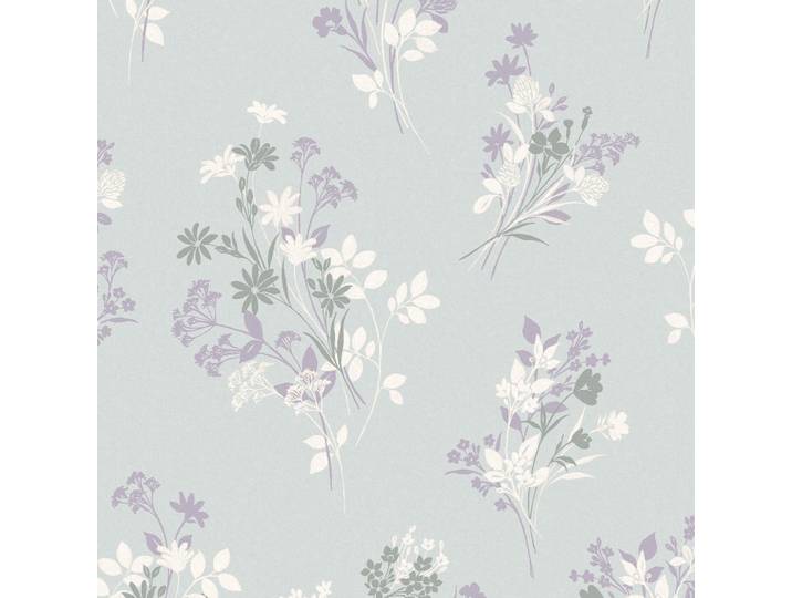 Laura Ashley Vliestapete Igerna Wiesenkerbel 1000x52cm, Blau, Papier, Kunststoff, Floral, Baum/Pflanze/Natur, Rechteckig, 52x1000 cm, Tapeten & Wandverkleidungen, Vliestapeten