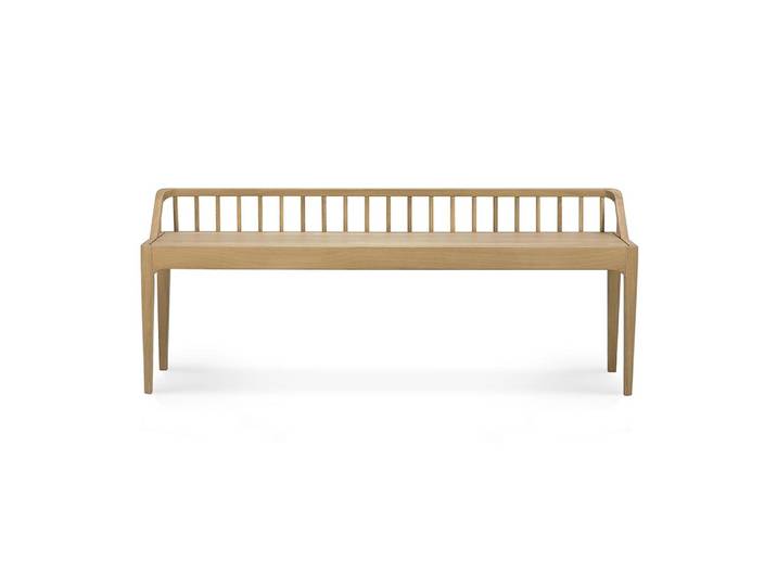 ETHNICRAFT banc SPINDLE (Chêne - bois massif)