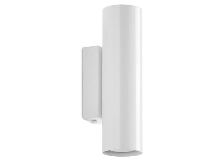 Applique tube en métal, blanc H: 20cm