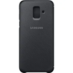 Samsung Wallet Cover (Samsung Galaxy A6), Smartphone Hülle, Schwarz