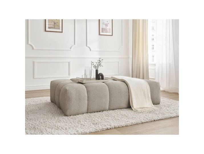 Hocker Everest, Taupe, Kunststoff, rechteckig, 166x40x100 cm, Wohnzimmer, Hocker, Sitzhocker