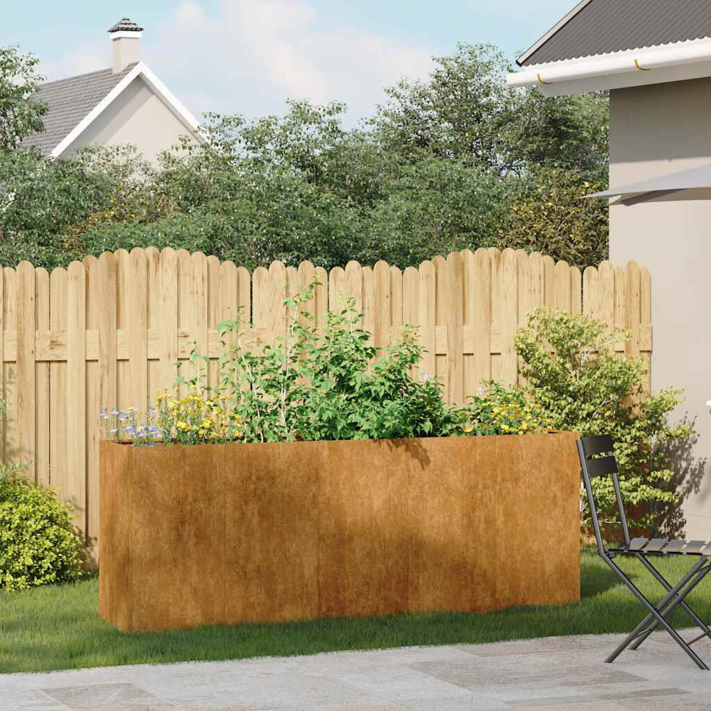 Rio Outdoor Planter Box Brown 31.50" H x 78.74" W x 15.75" D