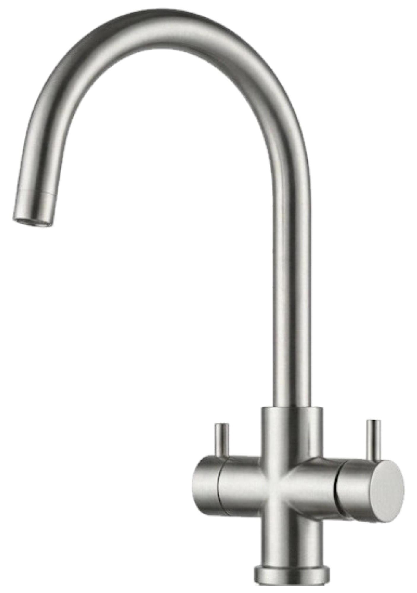 Wasserhahn Küche BieTal BT-503 5-Wege C-Auslauf Küchenarmatur Edelstahl