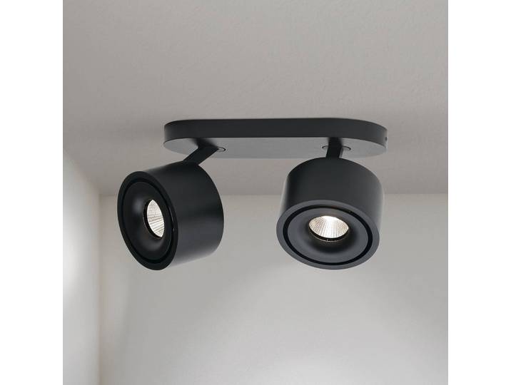 ORION LED-Deckenstrahler Specter, schwarz, Länge 19,4 cm, Alu dimmbar, schwarz, für Wohn- / Esszimmer, Aluminium, Modern