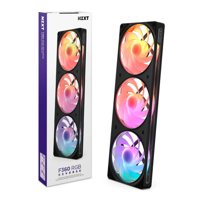 NZXT F360 RGB Reverse Gehäuselüfter 360mm Schwarz RF-R236R-BF
