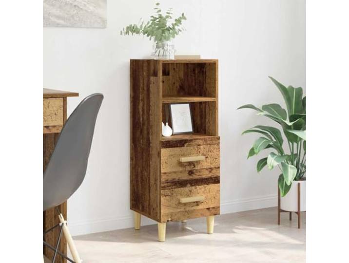 HEFZGDB Sideboard Altholz Holzwerkstoff modern mit Schubladen und Ablagen – Modernes Design Beistellschrank aus Holzwerkstoff mit praktischem Stauraum