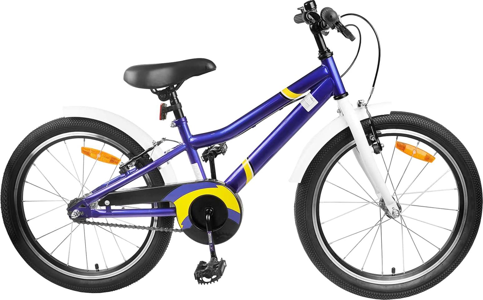 Kinderfahrrad 24 Zoll für 8-12 Jahre alt Blau und Weiß