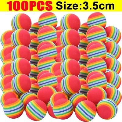 Uplifted Finds Interactive Bite Resistant EVA Rainbow Toy Balls 100 Pcs