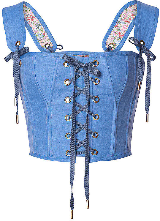 LENA HOSCHEK Corsage blau   M M