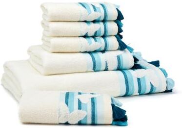 EastNBlue East'N Blue Butterfly Turkish Cotton Bath Towel Set (Set of 6) - (1 Bath Towel, 1 Hand Towel, 4 Washcloth)