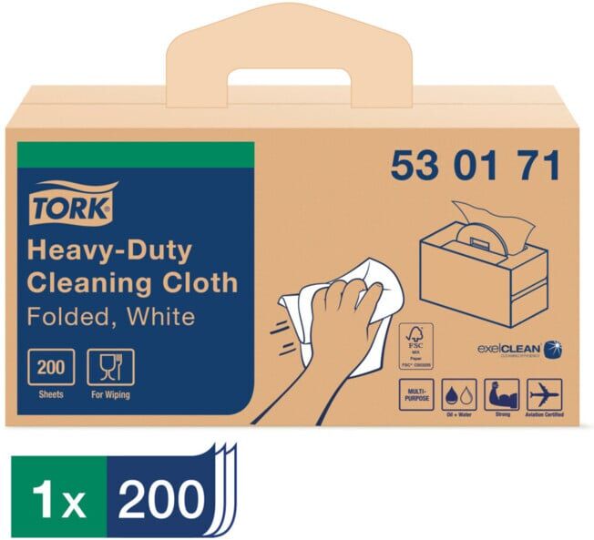 TORK Chiffons de nettoyage ultra-résistants, Type: R (530171)