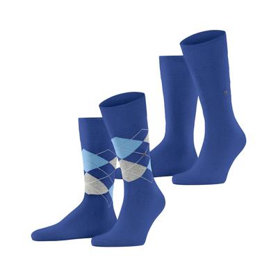 Socken BURLINGTON "Everyday Argyle Mix", Herren, Gr. 40-46, Sockengröße, night blau, Baumwollmischung, Argyle-Muster, normal, Socken Socken, atmungsaktiv, Einheitsgröße 40-46, Argyle-Muster