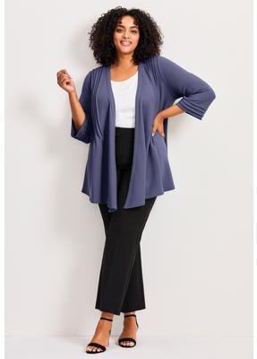 Plus Size Women's Cascade Jacket by Avenue in Deep Dusk (Size 16)