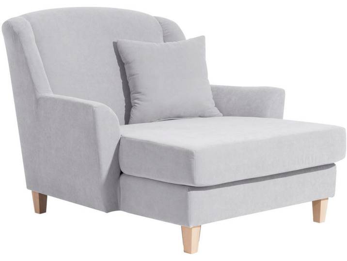 Max Winzer Xxl-Sessel Judith, Silber, Holz, Buche, massiv, Uni, Füllung: Polyetherschaumkern, 136x107x142 cm, Goldenes M, Made in Europe, Wohnzimmer, Sessel, XXL-Sessel