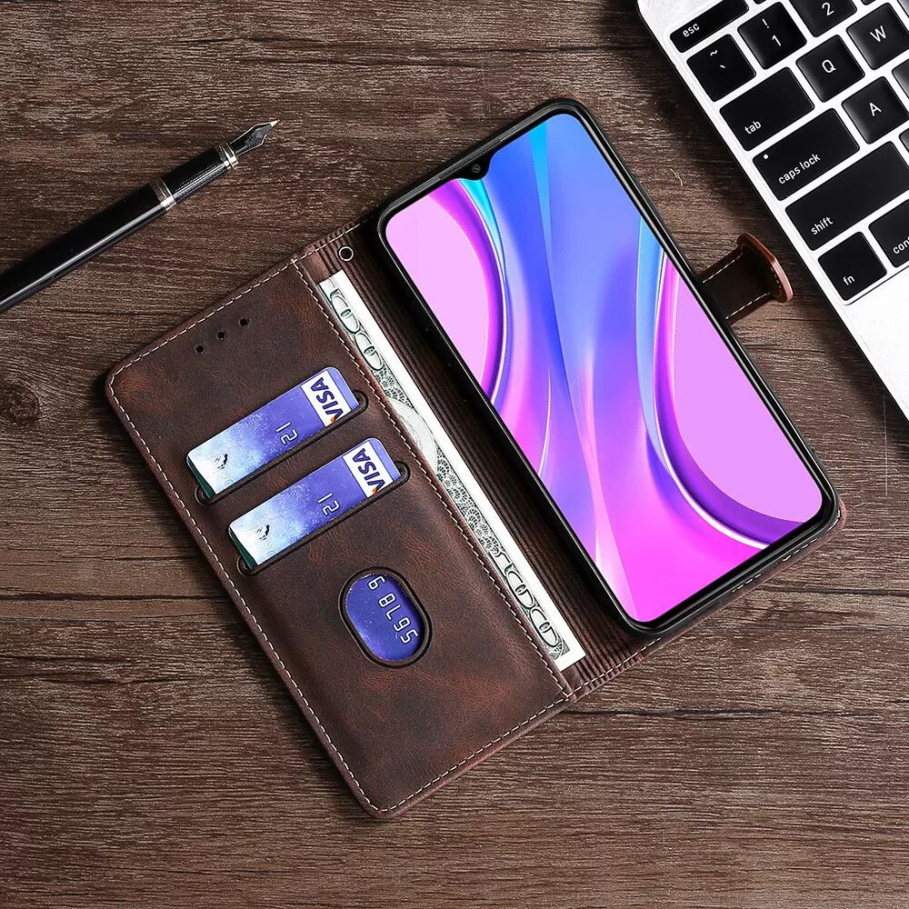 INF Étui en cuir pour Redmi Note 14 5G - Marron