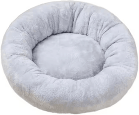 Inspire Picks Comfortable Donut Pet Bed Soft Washable Round Cushion For Dogs & Cats light Grey l