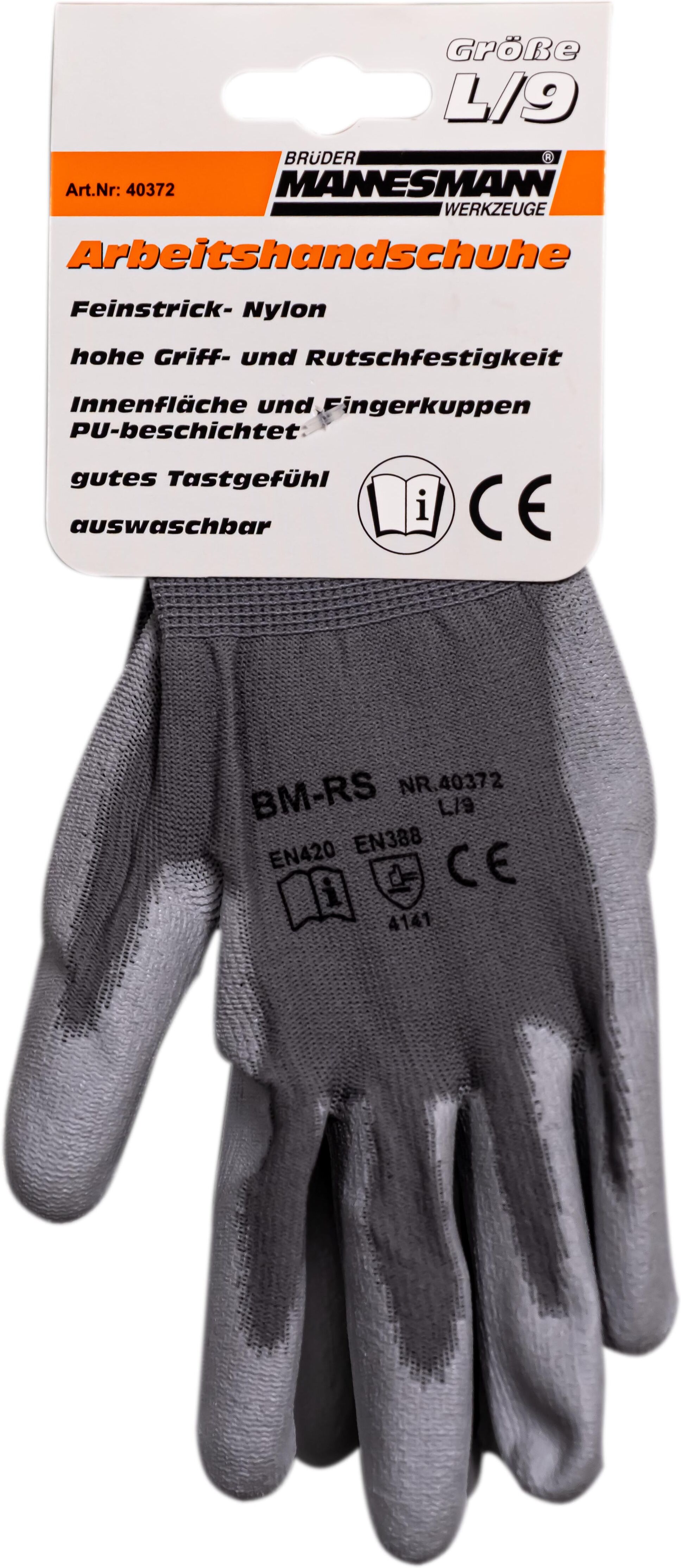 Mannesmann Schutzhandschuh Arbeitshandschuhe Gr. 9 M40372