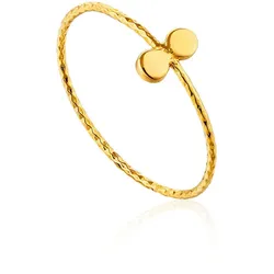 ANIA HAIE - RING - TEXTURE DOUBLE DISC - gold