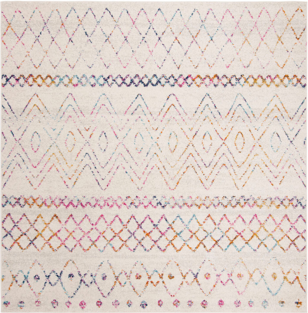 Mistana Desma Ivory/Multicolor Rug Ivory Square 201 cm
