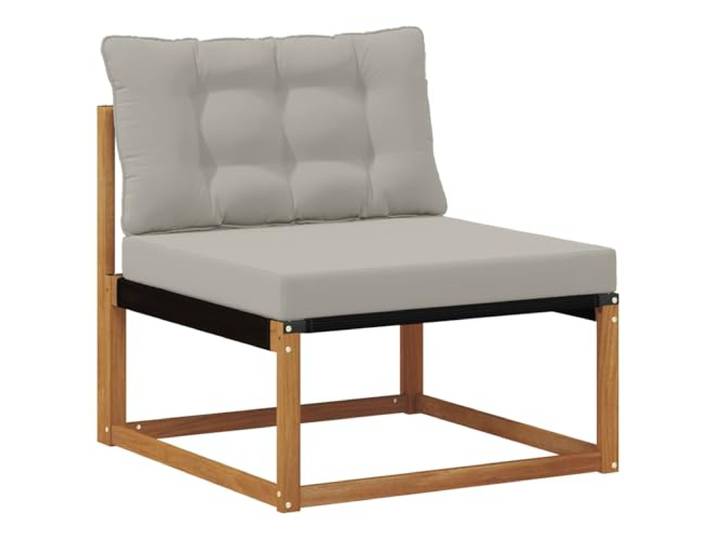 KTHLBRH Set Sofas für den Außenbereich aus massivem Akazienholz Strapazierfähiges Textilene, 4-Sitzer, für Terrasse und Garten, leicht zu montieren
