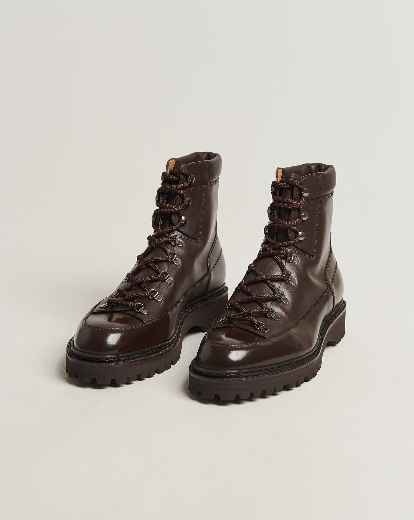 John Lobb Sommet Lace Up Boots Dark Brown Calf men EU43 Brun