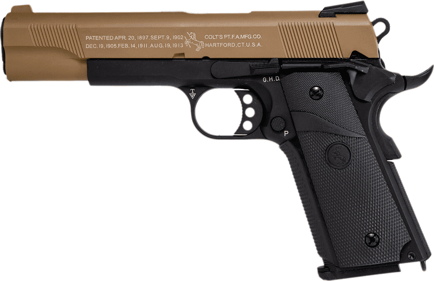 Cybergun Colt 1911 Combat GBB 6mm - Tan/Svart