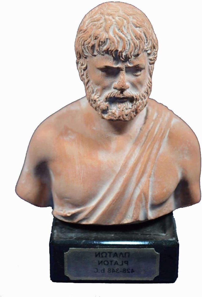 Filosoof Buste Grieks Artefact Handgemaakte Keramische Woondecoratie Hoogte: 11,5 cm