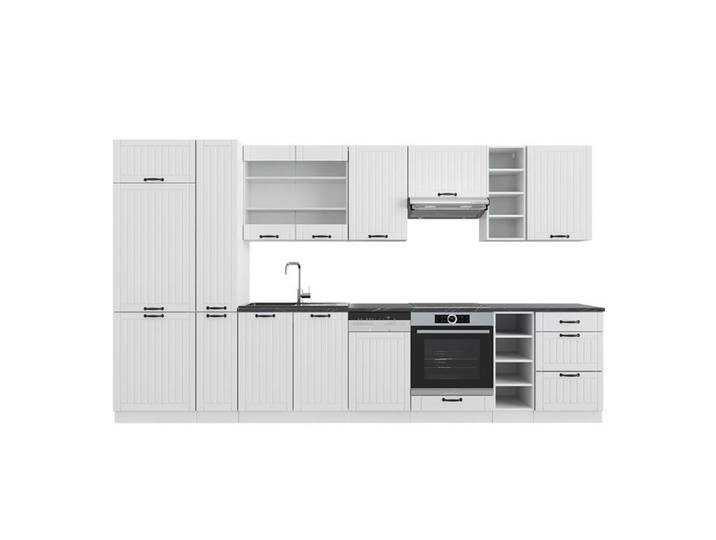 Cuisine Fame-Line 355cm PT Anthracite Blanc campagne/Blanc Vicco 49281