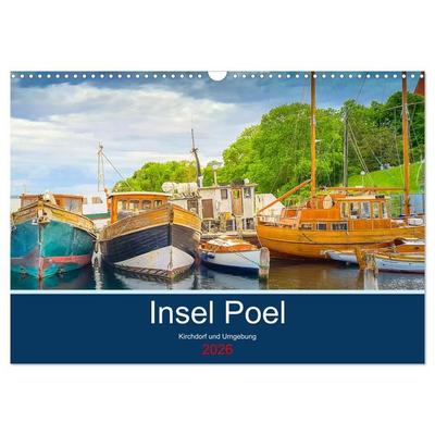 Insel Poel Kirchdorf und Umgebung (Wandkalender 2026 DIN A3 quer), CALVENDO Monatskalender