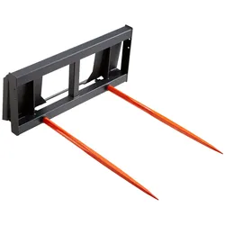 VEVOR Frontladerzinken 1360kg Gewichtskapazität Ballenzinken Federstahl Ballenspieß Ballentransportgabel mit zwei 124cm Spießen Schwerlastzinken kompatibel mit Kompaktladern und Traktoren