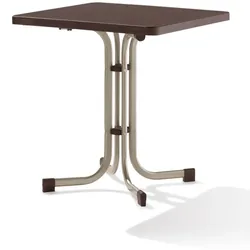 SIEGER  231/ Boulevard-Klapptisch, 70x70 cm, champagner/mocca