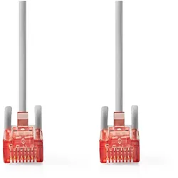 Nedis CAT6-Netzwerkkabel - RJ45 Stecker - RJ45 Stecker - U/UTP - 15.0 m - Rund - PVC - Grau - Label