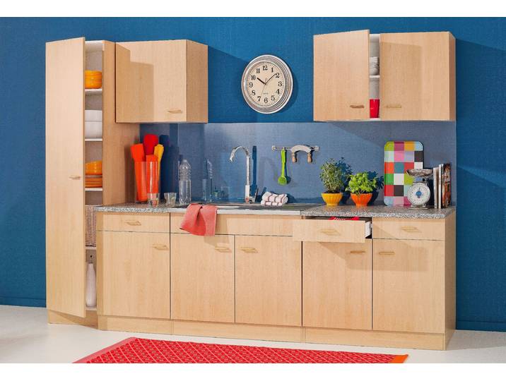 Hängeschrank KOCHSTATION KS-Elster , braun (buchefarben), B:60cm H:57cm T:34cm, Holzwerkstoff, Schränke, Hängeschrank, Breite 60 cm