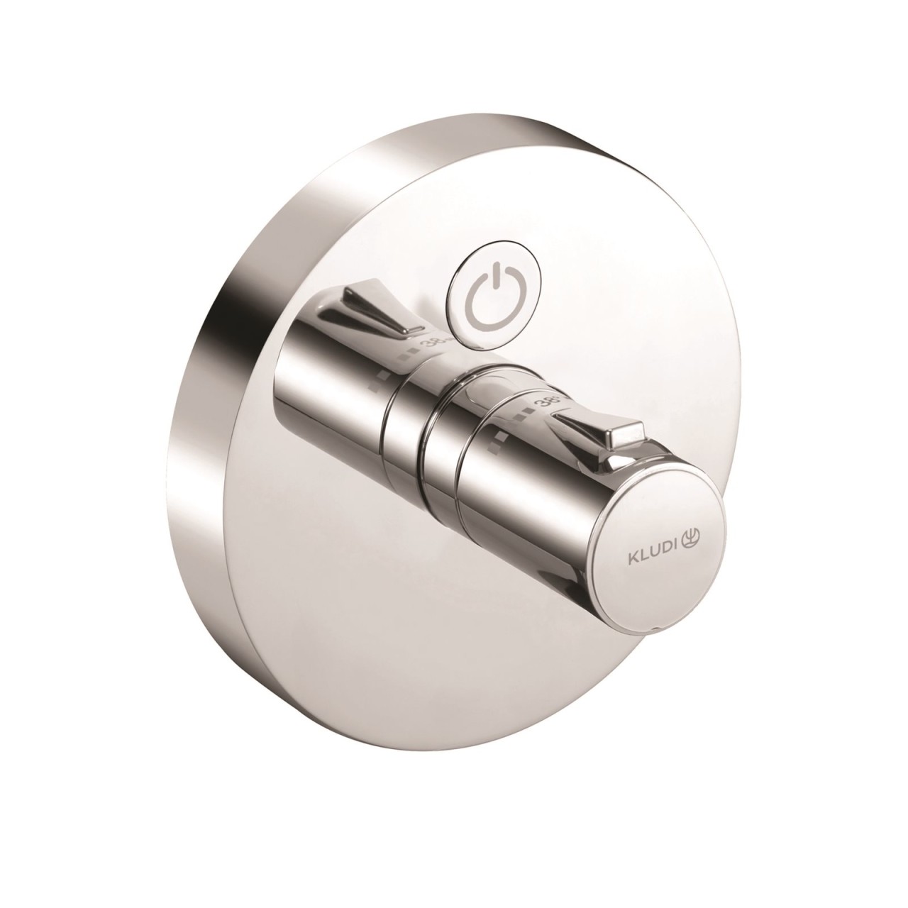 KLUDI PUSH Unterputz-Thermostatarmatur mit Drucktaste für 1 Verbraucher, rund chrom 389020538