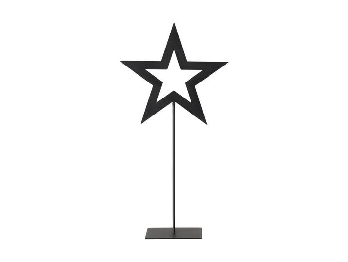 Weihnachtsfigur BOLTZE Stanislaw Metall, 37.5 x 75 cm , schwarz, B:37,5cm H:75cm, Dekofiguren, Weihnachtsfigur