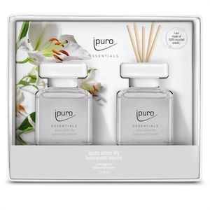 ipuro Raumduft Essentials, 2x 50 ml, mit Stäbchen, Set, white lily