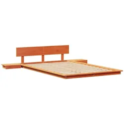 vidaXL Bettgestell Braun 120 x 190 cm Holz