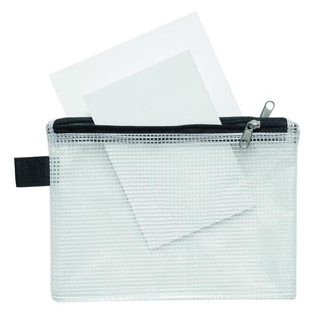 Foldersys Reissverschlussbeutel A6 transparent/schwarz 0,15 mm (A6, 1x) (40446-30)