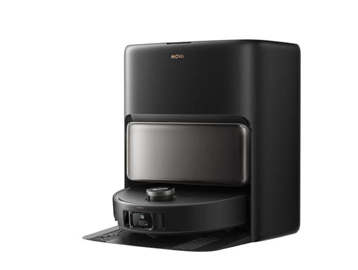 MOVA V50 Ultra Robot Aspirateur\, Noir Aspiration 24 000 Pa\, Lavage Thermique avec Système DuoSolution\, Navigation FlexScope et Système StepMaster