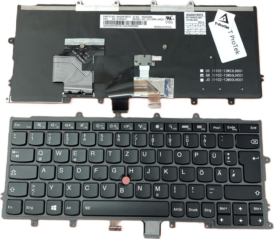 T-ProTek Verlicht toetsenbord compatibel met SN20K79575