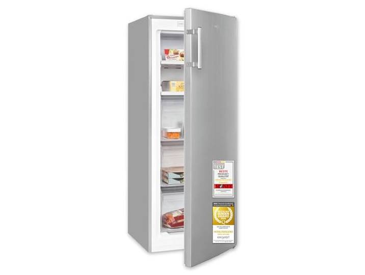Exquisit GS5231-NF-H-040C Gefrierschrank, 161 Liter, No-Frost, Inox-Look