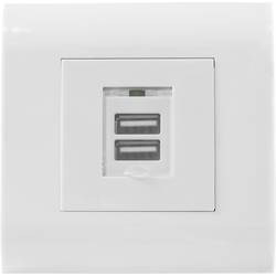 Intellinet 772211 2fach USB-Ladesteckdose mit USB IP20 Weiß